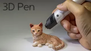 [3D pen] 고양이 만들기. Making a cat with a 3D pen.