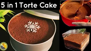 💯Trending 5 in 1 torte cake perfect ആയി വീട്ടിൽ തന്നെ ഉണ്ടാക്കാം | Chocolate Dream Cake| #trending