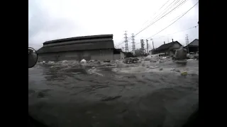 Tsunami Hits Toho Sendai Truck, Tagajo City 3/11/2011