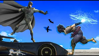 Batman goes all out against Sasuke in GTA 5