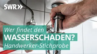 Handwerker-Stichprobe Leck-Ortungs-Firma: Wer findet die Ursache des Wasserschadens? |Marktcheck SWR