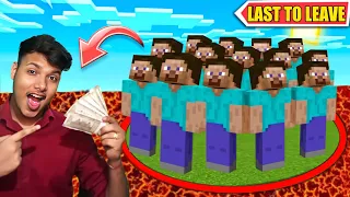 Minecraft Last To Leave Circle Wins 1000$ !