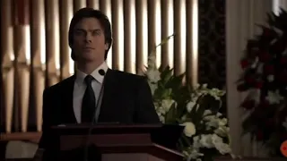 Damon parle aux funérailles de Liz 6×15 - The Vampire Diaries FRANÇAIS