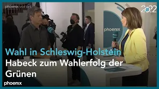 Schleswig-Holstein-Wahl: Interview mit Robert Habeck (B'90/GRÜNE) am Wahlabend