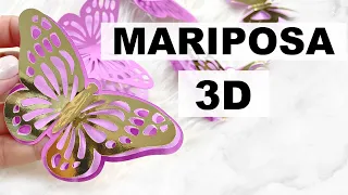 🦋Como Hacer MARIPOSAS de cartulina en 3D con CRICUT 🦋