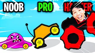 NOOB vs PRO vs HACKER In JELLYCAR WORLDS! (ALL LEVELS! Full Game Play Walkthrough)