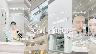 SEOUL DIARIES | spring in korea 🫧 personal color, aesthetic cafe, gangnam shopping, gwangjang market