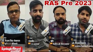 RAS pre 2023 Cut off & Paper level | Spring board academy | dainik bhasker | Rajveer sir  Vijay sir