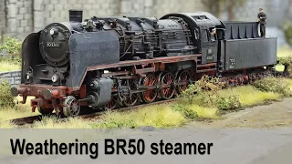 Realistic weathering of a steam locomotive type BR50