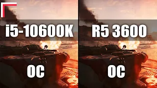 Intel Core i5-10600K OC vs AMD Ryzen 5 3600 OC — Test in 8 Games! [1080p, 1440p]