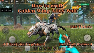 Golden Wing Alloy Wolf All Recipes Explained Last Island of Survival
