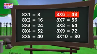 Table of 8 | Musical Table of Eight | 8X1 = 8  | Learn Multiplication Table of 8 | Kiddo Study