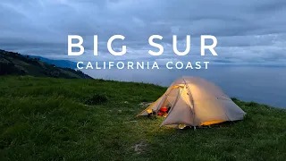 Surviving the Storm: Wild Camping on Big Sur's Windy & Stormy Cliff Overlooking the Pacific!
