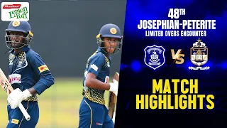 HIGHLIGHTS - St. Joseph's College vs St. Peter's College – 48th One Day Encounter