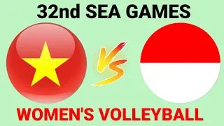 Vietnam W vs Indonesia W | 32nd Sea Games Women's Volleyball Semifinals Live Scoreboard