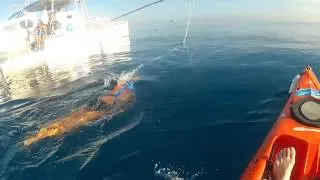 Don "WoodKayaker" McCumber Escorts Diana Nyad During Her Swim - Cuba To Florida Swim (9/3/2013)