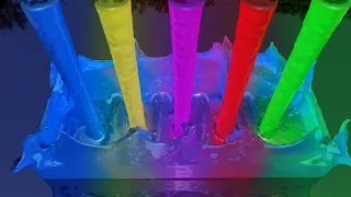 Splashes of Paint, Splashes, Mix Paint | Relax and Satisfying Video | World Dinamics