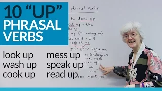 Learn 10 English PHRASAL VERBS with "UP": dress up, wash up, grow up...
