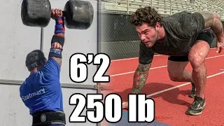 Can strongman Champion run under a 5 minute mile?