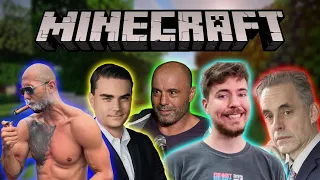 MrBeast, Andrew Tate, Ben Shapiro, Joe Rogan and Jordan Peterson Play Minecraft (AI Gameplay)