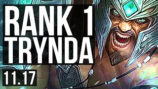 TRYNDAMERE vs RENEKTON (MID) | Rank 1 Trynda, 8/0/4, Legendary | KR Challenger | v11.17