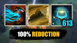 100% REDUCTION. 1400 Intelligence and 328 Armor