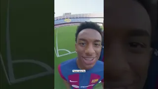 Araujo and Balde with the vibe. #trending #viral #barcelona #futbol #shortsbeta #barca