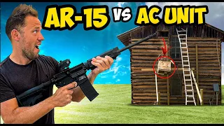 AR-15 VS AC Unit - Rebuilding Abandoned Log Cabin built in 1780 bushcraft ￼| Part 16