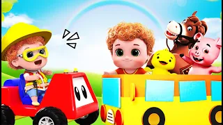 Wheels On The Bus Go Round And Round (Vehicles 3) - 3D Nursery Rhymes & Songs for Kids 2023