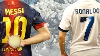 Cristiano Ronaldo vs. Messi - Epic Snowball Fight | In Real Life!