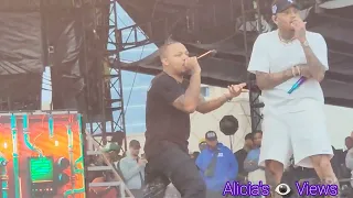 Chris Brown performs at Lovers & Friends 2023