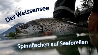 Doppelter Regenbogen überm Weissensee  •  Spinnfischen auf Seeforellen