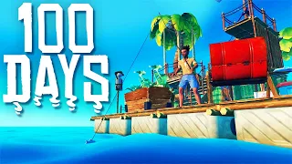 I Survived 100 Days In RAFT!