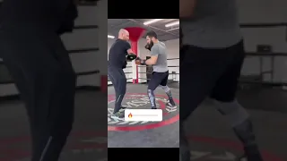 Artur Beterbiev evil left hook to the body - with trainer Luc Vincent (Montreal, Canada)