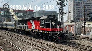 GP40-3H 6699 leads MNR 1965 out of Stamford and to the yard (4/14/2023)