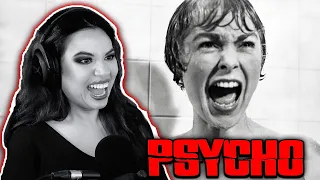 ACTRESS REACTS to PSYCHO (1960) *FIRST TIME WATCHING REACTION* HITCHCOCK IS THE MASTER OF SUSPENSE