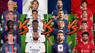 Barcelona VS Real Madrid VS PSG VS Liverpool 💥 ULTRA VS 🔥💪