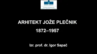 Arhitekt Jože Plečnik