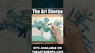 Irises, by Vincent Van Gogh 🌟🎨 How to paint acrylics #shorts | The Art Sherpa