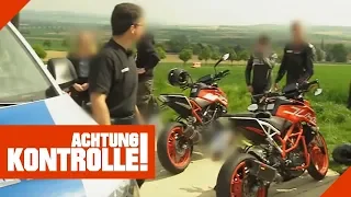 Motorradgruppe fährt Berg hoch & runter! Polizei schreitet ein 1/2 | Achtung Kontrolle | Kabel Eins