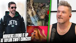 Aaron Rodgers Living His Best Life At Taylor Swift Concert, Massive Swifty | Pat McAfee Reacts