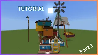 Minecraft Tutorial: How To Make Hello Neighbor Alpha 3 House Part 1!