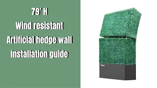 79inch H wind-resistant boxwood hedge wall installation guide. | Artigwall