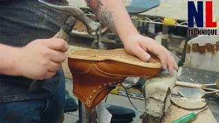 Why Handmade Boots Are Expensive - Amazing Shoes Manufacturing Process At Modern Technology Factory