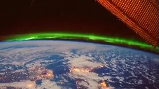 Amazing images of green auroras as seen from space