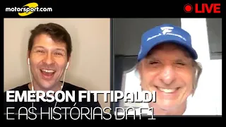 Live do Emerson Fittipaldi: histórias de bastidores com os amigos e rivais da carreira na Fórmula 1