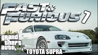 toyota supra blanco de Brian O'conner, rapido y furioso 7 final gta online