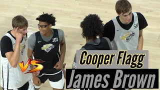 #1 Cooper Flagg vs  UNC Commit James Brown !! GO AT IT @NBPA Top 100 Camp !