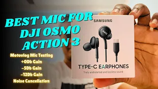 Is This The Best Mic For DJI Osmo Action 3 Camera? Type C Mic #DMY #Motovlogs