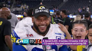 Aaron Donald & Von Miller React to Winning Super Bowl LVI, Talk Running it Back Next Season